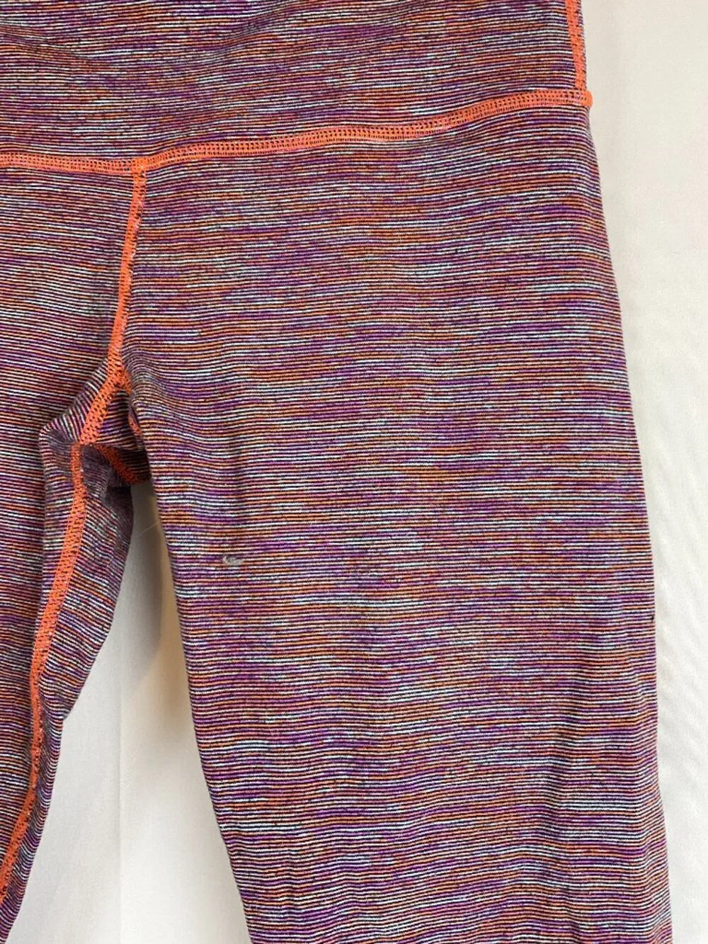 Lululemon Wunder Under Crop Leggings 6 Wee Are From Space Blue Purple Orange